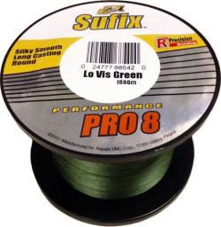 Шнур SUFIX Performance Pro 8 1500m 0.12mm 18lb/8.2kg /Lo-Vis Green DS1WF01253DG3P фото