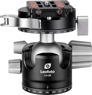 Головка штативна Leofoto LH-36PCL+NP-60 кульова, із затискачем ARCA, куля 36мм 486.00.09 фото