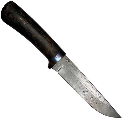 Нож АиР Лиса ZDI-1016 (композит Raffir черный) узор "дикий" Z12.9.21.175 фото