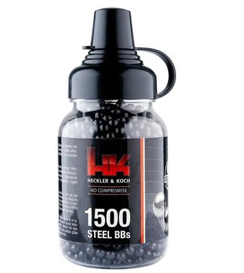 Шарики ВВ Umarex Heckler & Koch Quality BBs 4,5 mm 1500, черные 1003825 фото