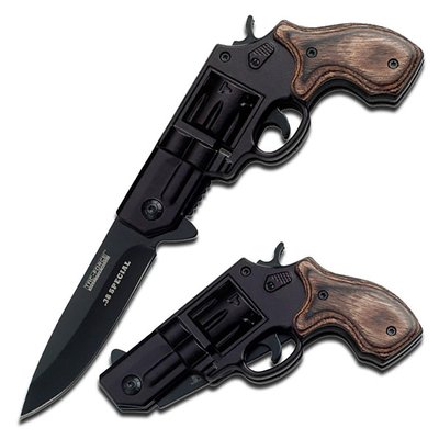 Нож Tac-Force TF-760BGY рукоять в форме револьвера 4008605 фото