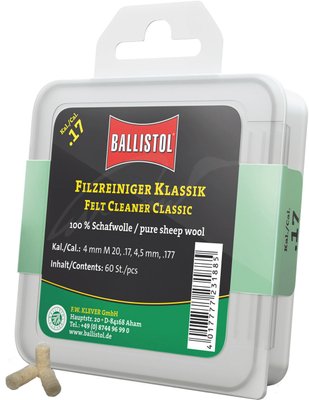 Патч для чистки Ballistol войлочный классический для кал.17. 60шт/уп 429.00.75 фото
