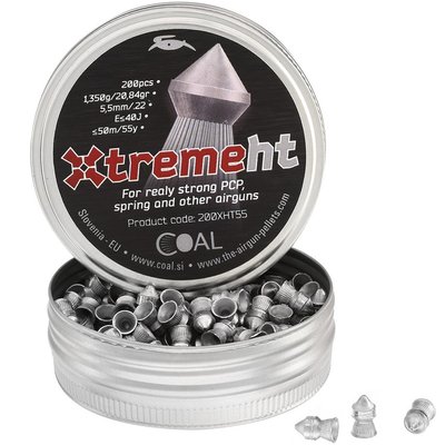 Кулі пневматичні Coal Xtreme HT 5.5 мм, вага - 1.35 г. 200 шт/уп 3984.00.27 фото