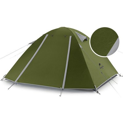 Палатка Naturehike P-Series IIII (4-х местная) 210T 65D polyester Graphic NH18Z044-P dark green 6975641887959 фото