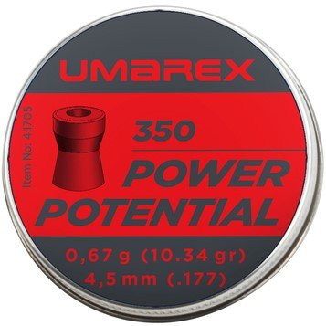 Пули 4.1705 Umarex Power Potential 0.67 грамм, 350 штук. калибр 4.5 мм 1003582 фото