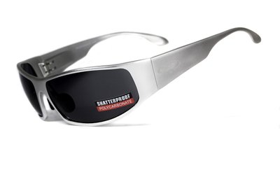 Открытыте защитные очки Global Vision BAD-ASS-1 Silver (gray) серые 1БЕД1-СМ20 фото
