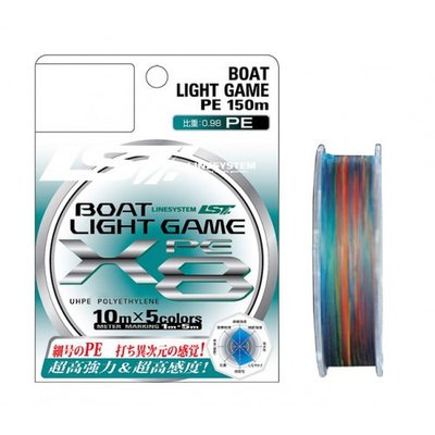 Шнур LineSystem BOAT LIGHT GAME PE X8 150m #0.8 6.9lb/3.13kg Multicolor L4208D фото