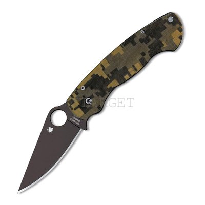 Нож Spyderco Para-Military 2, S30V, Camo, Black Blade 87.01.56 фото