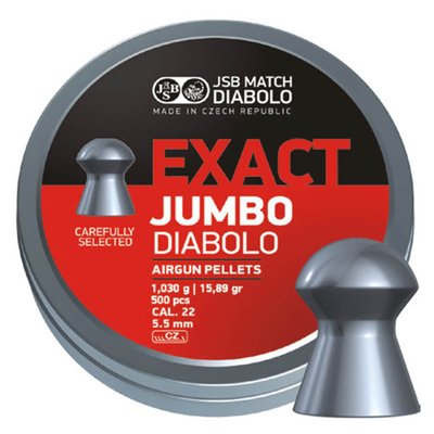 Пули JSB Jumbo Exact Diabolo 5.5 мм, 1.03 гр. (250шт) 1453.05.19 фото