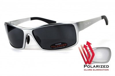 Поляризационные очки BluWater Alumination-1 Silv Polarized (gray) серые 4АЛЮМ1-С20П фото