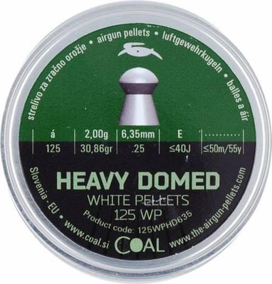 Кулі пневматичні Coal Heavy Domed кал. 6.35 мм 2 г 125 шт/уп 3984.00.31 фото