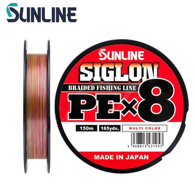 Шнур Sunline Siglon PE х8 150m (мульти.) #0.5/0.121 mm 8lb/3.3 kg 1658.09.98 фото
