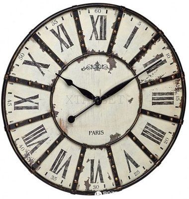 Часы настенные TFA Vintage XXL античный стиль металл d=600x50 мм 60303902 фото