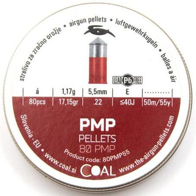 Пулы пневматические Coal PMP кал. 5.5 мм 1.17 г 80 шт/уп 3984.00.37 фото
