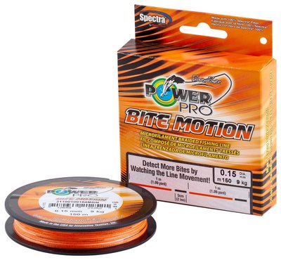 Шнур Power Pro Bite Motion 150m Orange/Black 0.10 mm 5kg/11lb 2266.78.67 фото