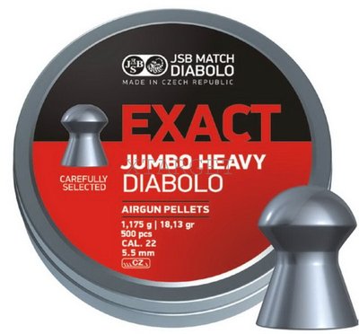 Пульки JSB Diabolo Exact Jumbo Heavy 5.52 мм, 1.175г (250шт) 1453.05.30 фото