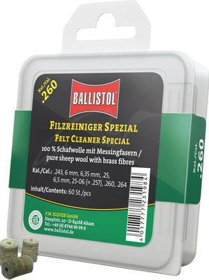 Патч для чищення Ballistol повстяний спеціальний 6.5 мм 60шт/уп 429.00.83 фото