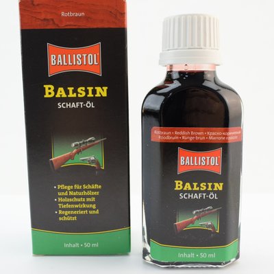 Масло Clever Ballistol Balsin Schaftol 50мл. для ухода за деревом, красно-коричневый 429.00.09 фото