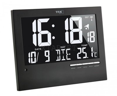 Годинник настінний TFA цифрові з автоматичним підсвічуванням 230x3180x185 мм 604508 фото