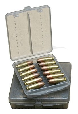 Коробка для патронів MTM кал. 9мм; 380 ACP. Кількість - 18 шт. Колір - димчастий 1773.08.50 фото