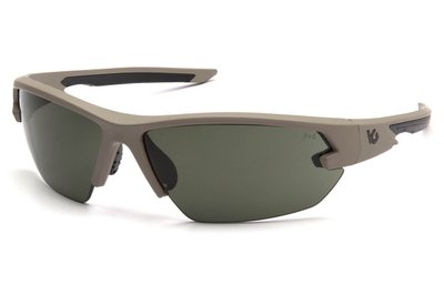 Окуляри захисні відкриті Venture Gear Tactical SEMTEX Tan (Anti-Fog) (forest gray) сіро-зелені 3СЕМТ-21 фото