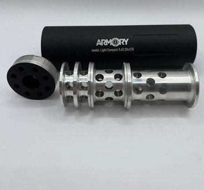 Глушитель ARMORY Light Compact для АК 7.62 резьба 14х1L Light Compact 7.62 фото