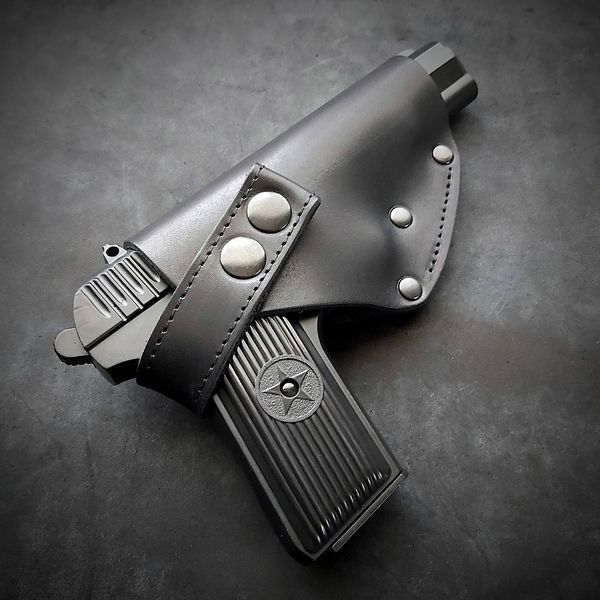 Поясная кобура из натуральной кожи BLACK для ТТ Pellame-33 фото
