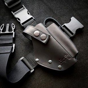Набедренная кобура для CZ 82 BLACK кожаная Pellame-43 фото