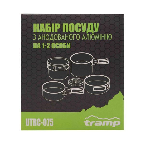 Набор посуды TRAMP из анодированного алюминия на 1-2 персоны 0,9/1,3л UTRC-075 UTRC-075 фото