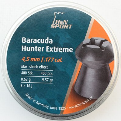 Пули пневматические H&N Baracuda Hunter Extreme 4,5 мм, 0.62 гр, 400 шт 1453.02.30 фото