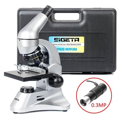 Микроскоп SIGETA PRIZE NOVUM 20x-1280x с камерой 0.3Mp (в кейсе) 65243 фото