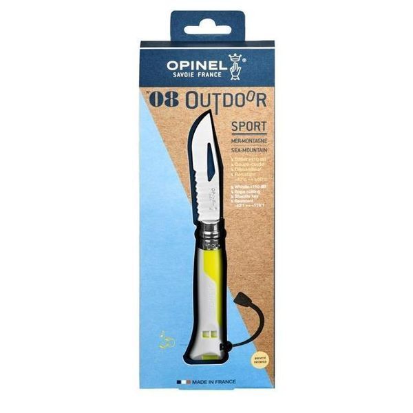 Нож Opinel №8 Outdoor, белый/желтый 204.66.43 фото