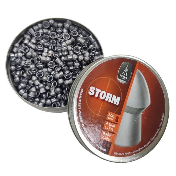 Пули 4.5 мм BSA Storm 0,5 гр, 500шт упаковка 2192.01.46 фото