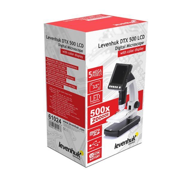 Микроскоп цифровой Levenhuk DTX 500 LCD, Levenhuk, 61024 61024 фото
