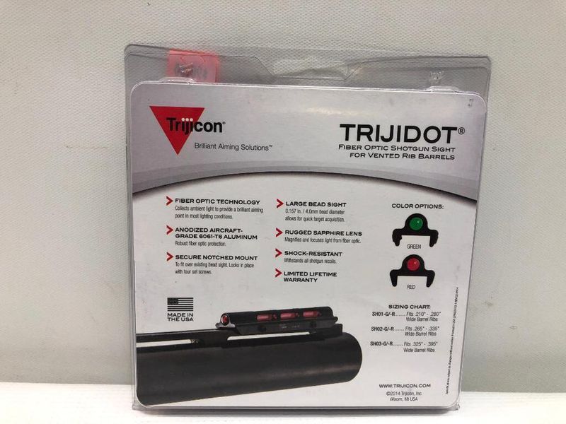 Мушка на рушницю TRIJICON SH02 RED .265 - .335 WIDE RIBS (SH02-R-600587) 5003487 фото