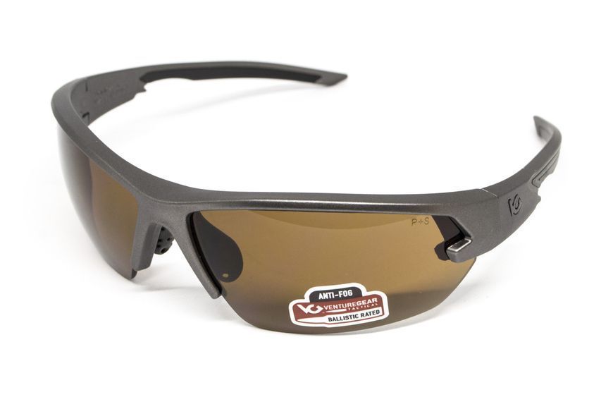 Защитные очки Venture Gear Tactical Semtex 2.0 Gun Metal (bronze) Anti-Fog, коричневые в оправе цвета "тёмный VG-SEMGM-BZ1 фото