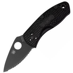 Нож Spyderco Ambitious Lightweight Black Serrated 87.15.44 фото