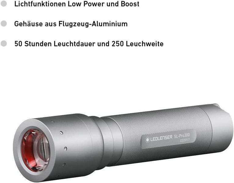 Фонарик Led Lenser Solidline SL-Pro300, 300/220/40 Lm 6008989 фото