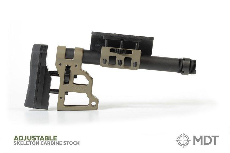 Приклад MDT Skeleton Carbine Stock 9.75". Матеріал - алюміній. Колір - пісочний 1728.00.78 фото