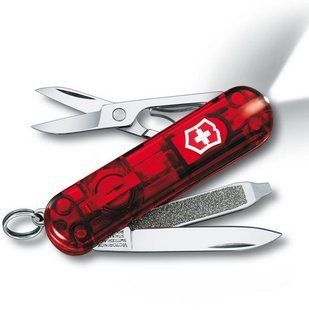 Швейцарский нож Victorinox Swiss Lite с фонариком / красный полупрозрачный 4001162 фото