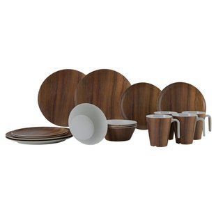 Сервіз столовий Gimex Tableware Nature 16 Pieces 4 Person Wood (6913100) DAS302015 фото