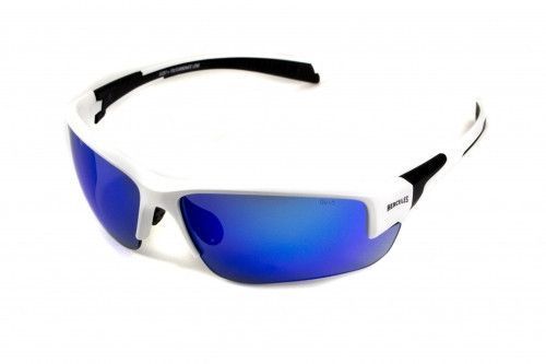 Окуляри захисні відкриті Global Vision HERCULES-7 White (G-Tech &trade; blue) сині дзеркальні 1ГЕР7-Б90 фото
