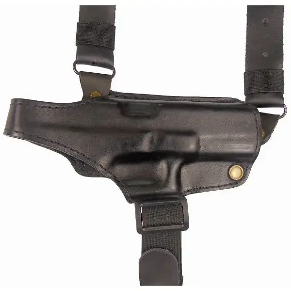 Кобура МЕДАН Glock 17 оперативная кожаная формованная трехслойная горизонтальная (с резинкой) 1001 Glock 17 горизонталь фото
