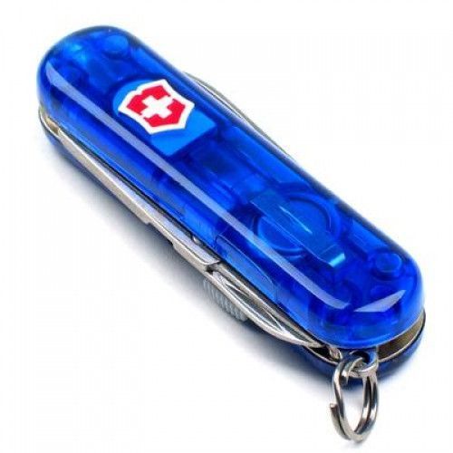 Швейцарський ніж Victorinox Swiss Lite з ліхтариком / напівпрозорий синій 4001163 фото