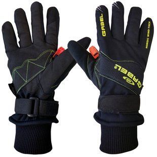 Рукавицы для скандинавской ходьбы Gabel Wind Tech N.C.S. Black/Green S (8015012100007) DAS301323 фото