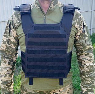 Жилет тактичний Бронежилет Розвантажувальний жилет Novator PL-3 Black Oxford 202048 фото