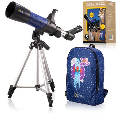 Телескоп National Geographic Junior 70/400 AR з адаптером для смартфона + рюкзак (9101003) 930420 фото
