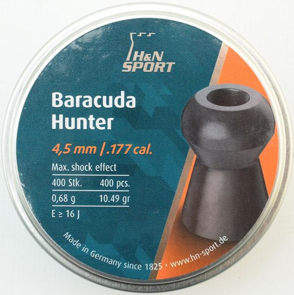 Пули Baracuda Hunter H&N 0.68 гр., 400шт., 4.5 мм 1453.01.97 фото