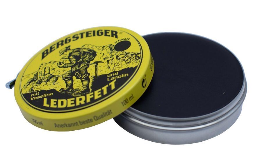 Водоотталкивающая пропитка для обуви HeySport Bergsteiger-Leather-Grease black 100 ml (20880200) 20880200 фото