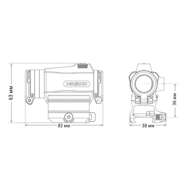 Коліматор HOLOSUN HE515CT-RD (червоне підсвічування) 747016 фото